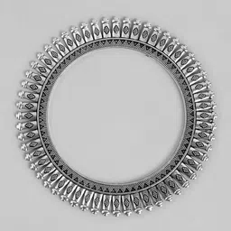 Sangria Set Of 2 Silver-Plated Oxidised Bangles image 2