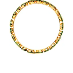 KARATCART Set Of 4 Gold-Plated Kundan Studded Bangles image 3