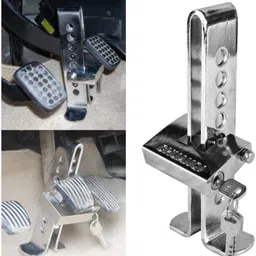 auto addict Clutch Lock 8 Hole Brake Pedal Car Lock Gear Lock image 3