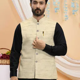 sm embriodery Woven Men Waistcoat-picture-19