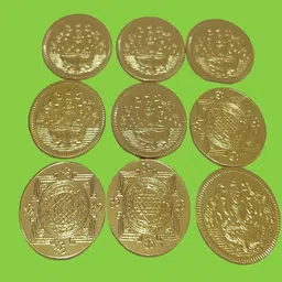 hoiva Hand Crafted Traditional Sree Chakra Lakshmi Coin Modern Coin Collection-picture-21