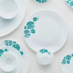 larah by borosil Pack of 19 Opalware Woodstock Dinner Set image 2