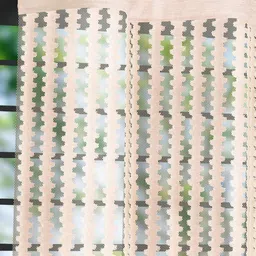 banavy 214 cm (7 ft) Tissue, Net Semi Transparent Door Curtain (Pack Of 2) image 4