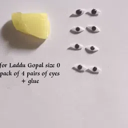 Laddu gopal ji eyes for size 0, Pack of 4 pairs Deity Ornament-image-68