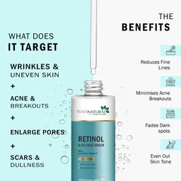 7days natural Retinol Face Serum 0.5% to reduce Aging and Fine Lines | Fragrance and Paraben free serum image 3