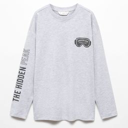 Mango Kids Boys Placement Print Drop-Shoulder Sleeves T-shirt-picture-30
