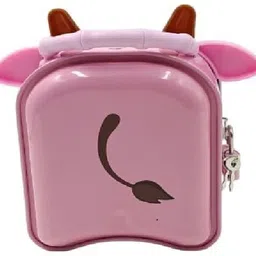 eclet 1ps Metal Money Bank With Secure Lock & Keys For Kids Random design will send-V Coin Bank image 3