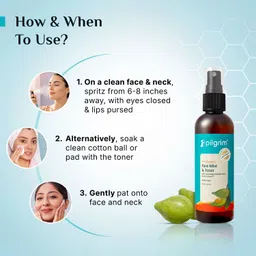 pilgrim 1% Vitamin C Face Toner With Kakadu Plum & Lime Pearl For Enhance Brightness Men & Women image 5