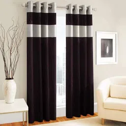 brand roots 214 cm (7 ft) Door Polyester Room Darkening Curtain (Pack Of 2)-picture-20