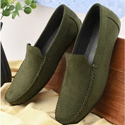 Men's SS25 3074 Olive Suede Loafers Loafers For Men-image-11