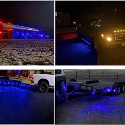 apsmtiv 12V LED/SMD Side Marker light Blue for Truck Trailer Bus Universal Vehicles Car Dash Indicator Lamp image 2