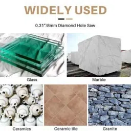 apex ecomm Glass Drilling Bit 10mm hole Opener for glass, ceramics, porcelain, ceramic tile, porcelain tile, limestone, slate image 2