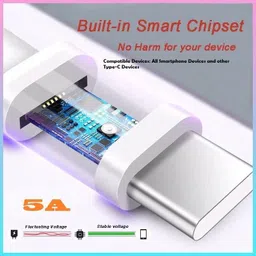 VOOCfiT USB Type C Cable 5 A 1 m HYBRID TPU Flash Charger support 5A image 3