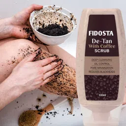 fidosta De-Tan Scrub For Face & Body| Deep Pore Cleansing | Dirt Removal Scrub02 Scrub image 1