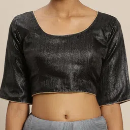 Sangria Grey Beads and Stones Ruffle Frill Saree image 2
