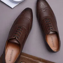 louis stitch Brown Wingtip Style Brogue Formal Shoes for Men - UK 6 Brogues For Men-picture-10