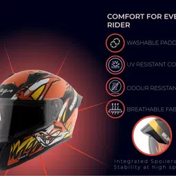 vega Bolt Bunny Motorbike Helmet image 2