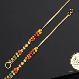 Vighnaharta Set Of 2 Gold-Plated Contemporary Ear Chains-picture-27