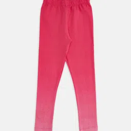 Pantaloons Junior Girls Fuchsia Pink Solid Ankle Length Leggings-picture-11