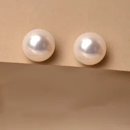 Clara Rhodium-Plated 925 Sterling Silver Contemporary Studs Earrings image 1