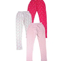 IndiWeaves Pack Of 3 Printed Pure Cotton Ankle Length Leggings-picture-41