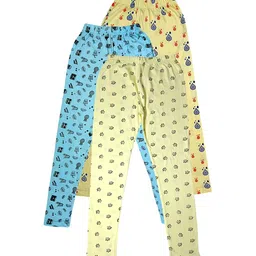 IndiWeaves Girls Pack Of 3 Printed Skin Friendly Pure Cotton Ankle Length Legging-picture-52