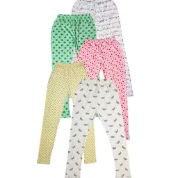 IndiWeaves Girls Pack Of 5 Printed Ankle Length Pure Cotton Leggings-picture-27