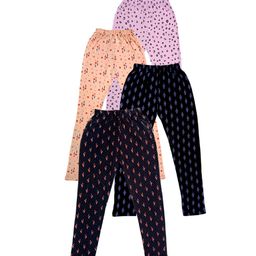 IndiWeaves Girls Pack of 4 Printed Ankle-Length Pure Cotton Leggings-picture-25