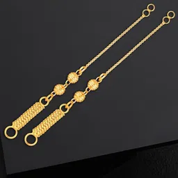 Vighnaharta Set Of 2 Gold-Plated Classic Ear Chains-picture-38