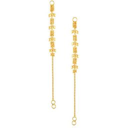 Vighnaharta Gold-Plated Ear Chains-picture-6