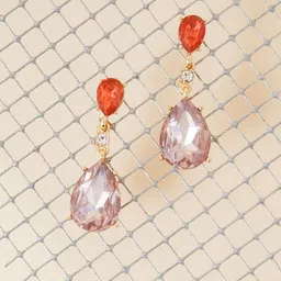 Accessorize Women Studded Contemporary Teardrop Drop Earrings-picture-24