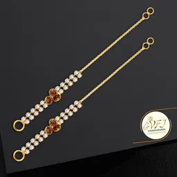 Vighnaharta Set Of 4 Gold-Plated Stone Studded Ear Cuff Earrings-picture-39