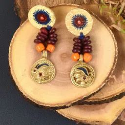 AAKRITI ART CREATIONS Beaded Quirky Drop Earrings-picture-27