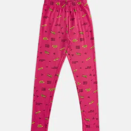 Pantaloons Junior Girls Printed Churidar Length Cotton Leggings-picture-43