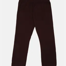 De Moza Girls Brown Solid Ankle-Length Leggings-picture-32