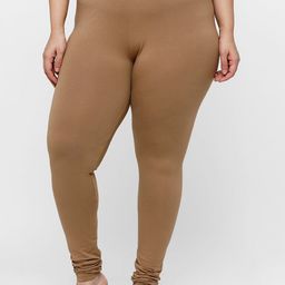 De Moza Women Beige Solid Cotton Churidar-Length Leggings-picture-38
