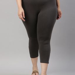 Go Colors Plus Size Three-Fourth Length Leggings-picture-25
