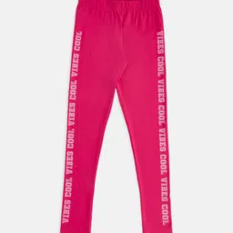 Pantaloons Junior Girls Fuchsia Printed Ankle-Length Leggings-picture-22