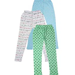 IndiWeaves Girls Pack Of 3 Printed Skin friendly Pure Cotton Ankle Length Leggings-picture-12