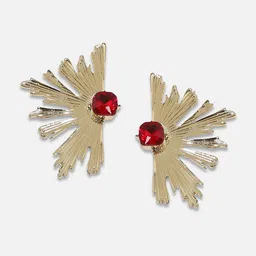 SOHI Artificial Stones Gold-Plated Drop Earrings-picture-27