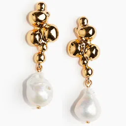 H&M Gold-Plated Pearl Earrings-picture-57