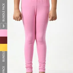 BAESD Girls Pack Of 3 Churidar Length Leggings-picture-23