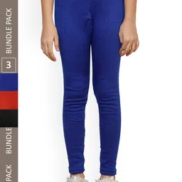 IndiWeaves Girls Pack Of 3 Woolen Ankle Length Leggings-picture-14