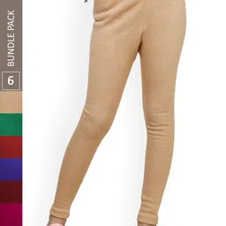 IndiWeaves Girls Pack Of 6 Warm Woolen Ankle Length Leggings-picture-25