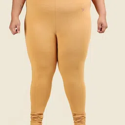 TWIN BIRDS Plus Size Women Solid Super Stretch Cotton Churidar Length Leggings-image-26