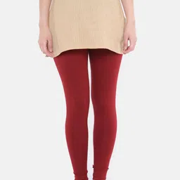 Dollar Missy Women Maroon Solid Ankle-Length Leggings-picture-26