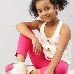 De Moza Girls Ankle-Length Leggings-image-16