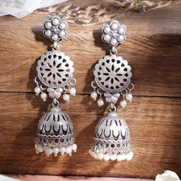Rubans Dome Shaped Jhumkas Earrings-picture-38