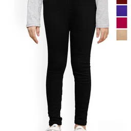 BAESD Girls Pack Of 5 Ankle Length Warm Woolen Leggings-image-18