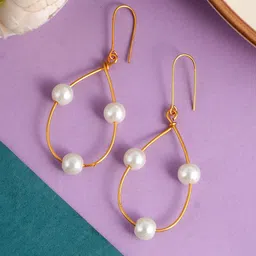 Silvermerc Designs Gold-Plated Teardrop Shaped Drop Earrings-picture-30